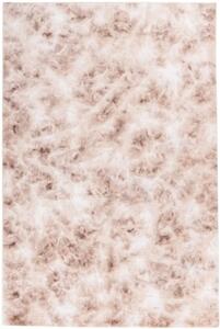 Plyšový koberec s béžovými fľakmi - 160 x 230 cm , Tkaný, bytový koberec, kusový, obdĺžnikový tvar, z polyesteru, s dlhým vlasom, moderný štýl