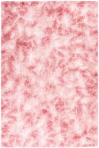 Plyšový koberec s rúžovými fľakmi - M