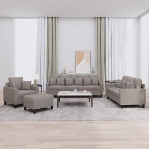 Maison Exclusive – 4-dielna sedacia súprava s vankúšmi, látka v odtieni taupe