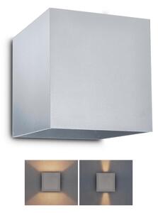 Brilagi - LED Vonkajšie nástenné svietidlo CUBE LED/6W/230V šedá IP54