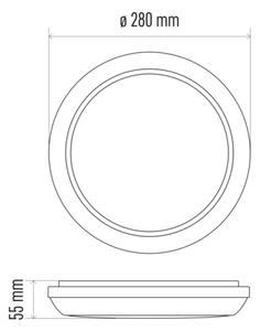 LED Vonkajšie stropné svietidlo DORI LED/24W/230V IP54 guľaté