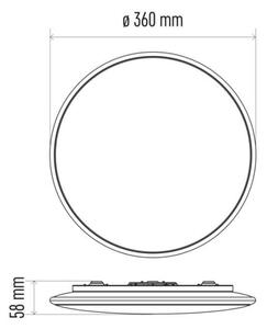 LED Stmievateľné stropné svietidlo LED/24W/230V + DO okrúhly 2700K-6500K