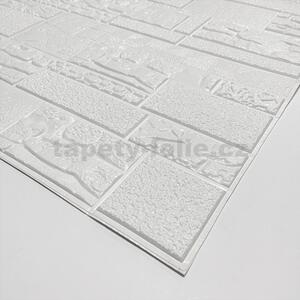 Samolepiace penové 3D panely S43, cena za kus, rozmer 70 x 70 cm, ukladaný kameň béžový, IMPOLTRADE