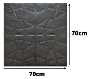 Samolepiace penové 3D panely S11, cena za kus, rozmer 70 x 70 cm, diamant čierny, IMPOLTRADE
