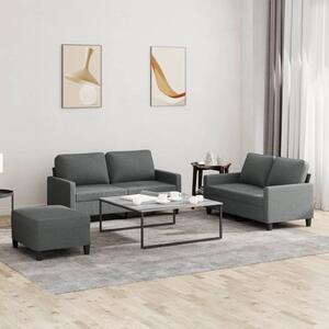 Maison Exclusive – 3-dielna sedacia súprava s vankúšmi, tmavosivá látka