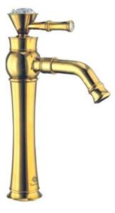 Umývadlová batéria KRAN v retro štýle GOLDEN CHROME CLARINE Lauferi