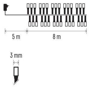 LED vonkajší reťaz 400xLED/13m IP44 teplá biela