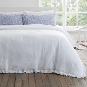 Biely pléd na dvojlôžko 220x230 cm Soft Washed Frill – Bianca