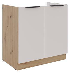 Mirjan24 Dolná drezová kuchynská skrinka Solea 80 ZL 2F BB, Farby: dub artisan / kašmír, Drez: nie 5903211473418