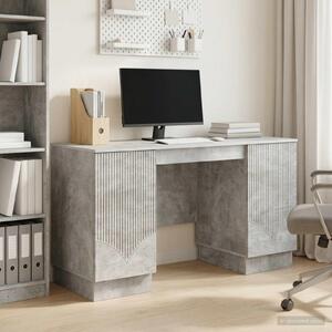 Maison Exclusive – písací stôl s dvierkami, betónovo šedý, 142,5 x 50 x 75 cm, drevotrieska