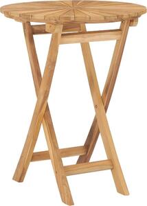 Maison Exclusive - Skladací záhradný stôl Ø 60 cm z masívneho teakového dreva