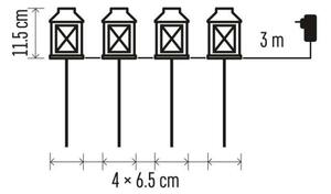 LED Vonkajšia dekorácia 4xLED/5W/230V IP44