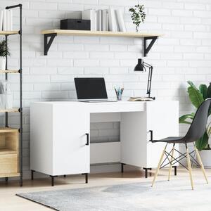 Maison Exclusive - písací stôl biely 140x50x75 cm drevený materiál