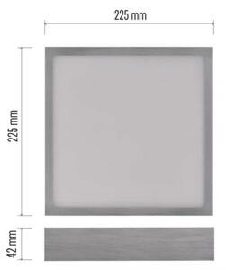 LED Stropné svietidlo LED/21W/230 3000/3500/4000K 22,5x22,5 cm chróm