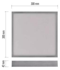 LED Stropné svietidlo LED/28,5W/230V 3000/3500/4000K 30x30 cm chróm