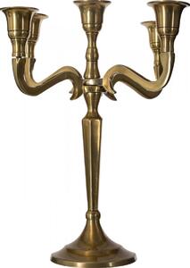 DekorStyle Päťramenný svietnik Leland 27 cm zlatý