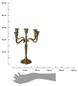 DekorStyle Päťramenný svietnik Leland 27 cm zlatý