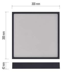 LED Stropné svietidlo LED/28,5W/230V 3000/3500/4000K 30x30 cm čierna