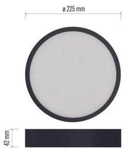 LED Stropné svietidlo LED/21W/230V 3000/3500/4000K pr. 22,5 cm čierna