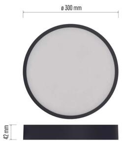 LED Stropné svietidlo LED/28,5W/230V 3000/3500/4000K pr. 30 cm čierna