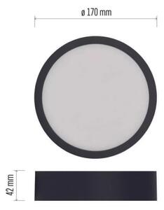 LED Stropné svietidlo LED/12,5W/230V 3000/3500/4000K pr. 17 cm čierna