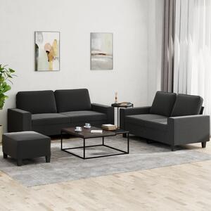 Maison Exclusive – 3-dielna sedacia súprava, čierna látka