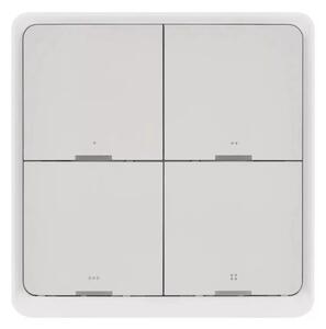 Vypínač 4-tlačidlový GoSmart 1xCR2430 Tuya biela
