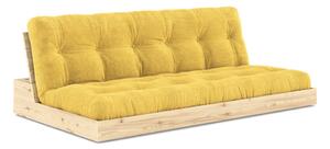 Žltá menčestrová rozkladacia pohovka 196 cm Base – Karup Design