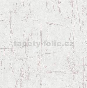 Vliesové tapety na stenu Evolution 10320-05, rozmer 10,05 m x 0,53 m, stierka biela s ružovo metalickými kontúrami, Erismann