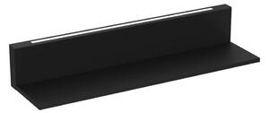 Nástenná polica s LED osvetlením SHELF 10x60 cm čierna