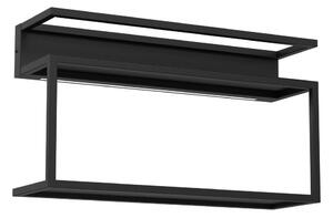 Nástenná polica s LED osvetlením SHELF 33x60 cm čierna