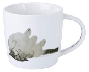 Biely porcelánový hrnček 400 ml Upside Down Cat – Maxwell & Williams