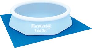 Bestway 58000 / 24, Podložka, Modrá, Polyetylen, Nadzemný bazén, Nafukovací bazén, Štvorec, Fits 2.44m (8') Fast Set Pools and 2.44m (8') Steel Pro Pools