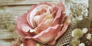Obraz elegantná vintage ruža - 100x50