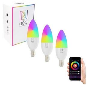 Immax NEO 07716C - SADA 3x LED RGB+CCT Stm. žiarovka E14/5,5W/230V Wi-Fi Tuya