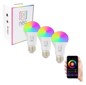 Immax NEO 07733C - SADA 3x LED RGB+CCT Stm. žiarovka E27/11W/230V Wi-Fi Tuya