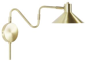 Nástenná lampa zlatá kovové nastaviteľné tienidlo osvetlenie obývacia izba spálňa