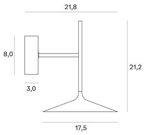 MAXLIGHT W0303 - LED Nástenná lampa HANA LED/6W/230V čierna