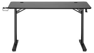 Herný stôl Xantron® s LED diódou 136x60cm herný stôl čierny