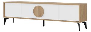 TV stolík v dekore duba v bielo-prírodnej farbe 180x51 cm Vae – Marckeric