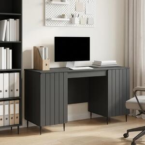 Maison Exclusive – písací stôl s policou, čierny, 142,5 x 50 x 75 cm, drevotrieska
