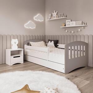 POSTEĽ PRE DETI A MLÁDEŽ 80/140 cm, sivá, biela MID.YOU - Detské izby, Online Only