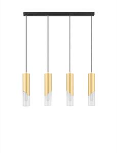 Závesné svietidlo Modesto zlaté a čierne 33 x 150 cm – Zlatá