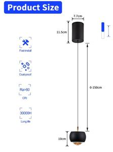 Immax NEO 07219L - LED Stmievateľný luster DORMINE 6W/230V matná čierna Tuya +DO