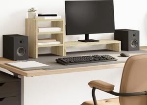 Maison Exclusive – Stojan na monitor s organizérom na stôl, dub Sonoma
