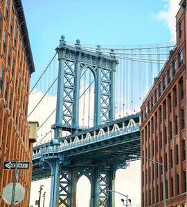 Vliesové fototapety, rozmer 225 cm x 250 cm, Manhattan Bridge, DIMEX MS-3-0012