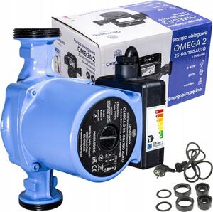 Obehové čerpadlo 25-60/180 pre kachle ústredného kúrenia, energeticky úsporné obehové čerpadlo OMEGA 2