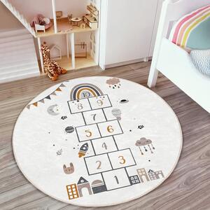 Krémovobiely detský koberec ø 100 cm Comfort – Mila Home