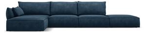 Tmavomodrá rohová pohovka (ľavý roh) Vanda - Mazzini Sofas