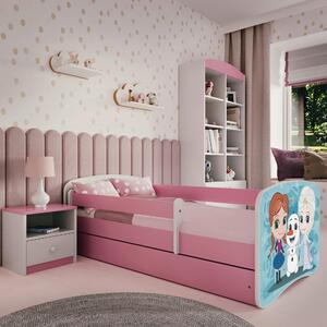 POSTEĽ PRE DETI A MLÁDEŽ 80/160 cm, biela, pink MID.YOU - Detské izby, Online Only